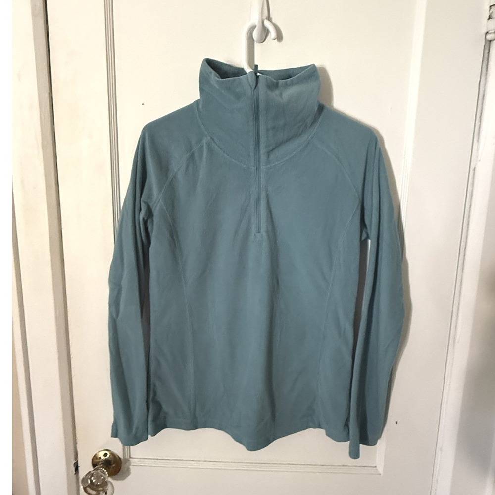Mountain Hardwear Womens Microchill 2.0 Fleece Quarter Zip Pullover Blue Teal M